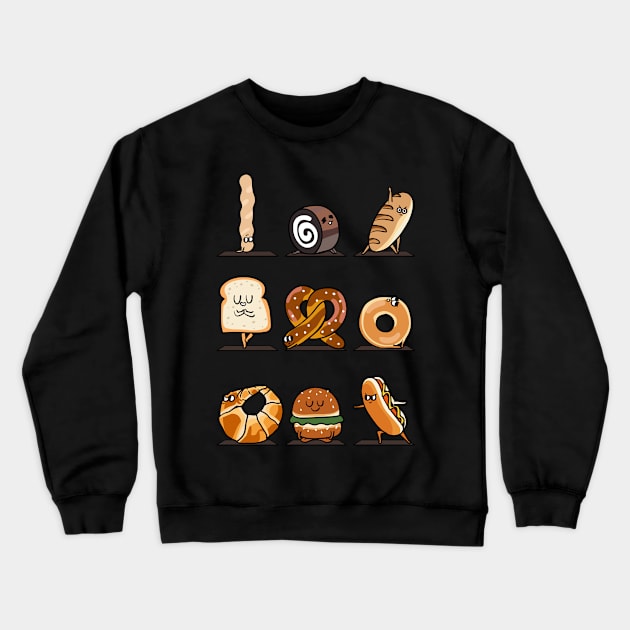 Breads Yoga Crewneck Sweatshirt by huebucket